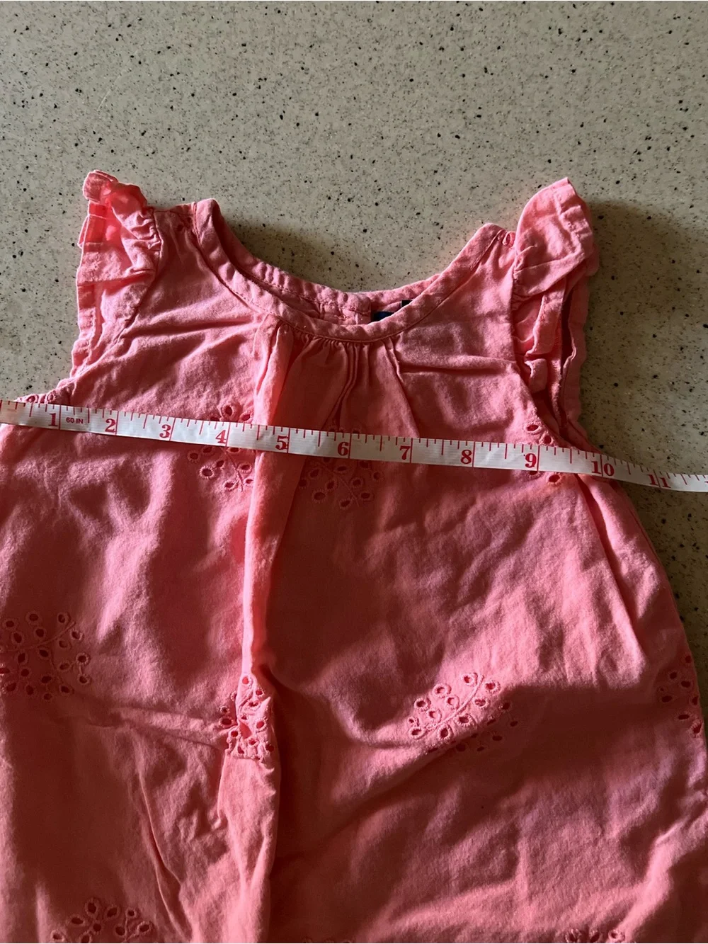GAP Coral Eyelet Cotton Dress Top